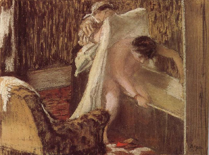 woman after bath, Edgar Degas